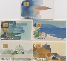 télécartes France publique les villes musiciennes neuves 5 cartes cote 780 euros