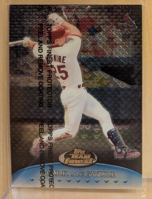 1999 Topps Finest TEAM BLUE #2 Mark McGwire Cardinals RARE INSERT /1500