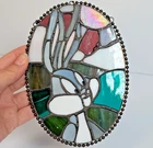 Vintage 1996 Dale Tiffany Bugs Bunny Window Suncatcher