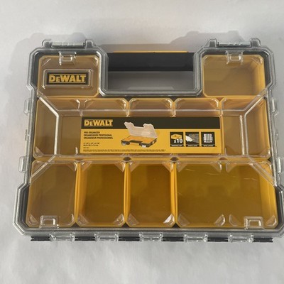 DEWALT SMALL PARTS TOOL STORAGE ORGANIZER STACKABLE REMOVEABLE 10-COMPARTMENT