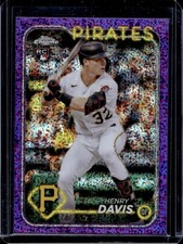 2024 Topps Chrome Henry Davis RC Purple Speckle Refractor Rookie #/299 Pirates