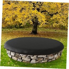Round Fire Pit Covers for 58-63 Inches Outdoor Firepit Cover Dustproof 63*8inch