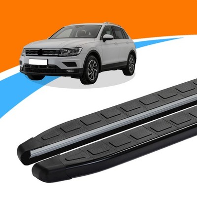 Trittbretter passend für VW Tiguan ab Baujahr 01/2016 DOLU Schwarz mit ABE