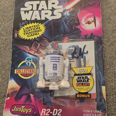 Star Wars R2-D2 Bend-Ems mit Topps Galaxy Trading Card 1993 JusToys