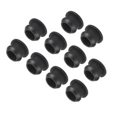 10Pcs Silicone Snap in Locking Hole Plugs Seal Cover Panel Round 11.5mm Black