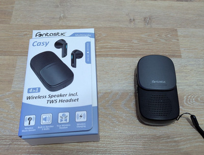 Drahtloser Lautsprecher Fontastic ,,Casy'' 4 in 1 inkl. TWS Kopfhörer NEU OVP