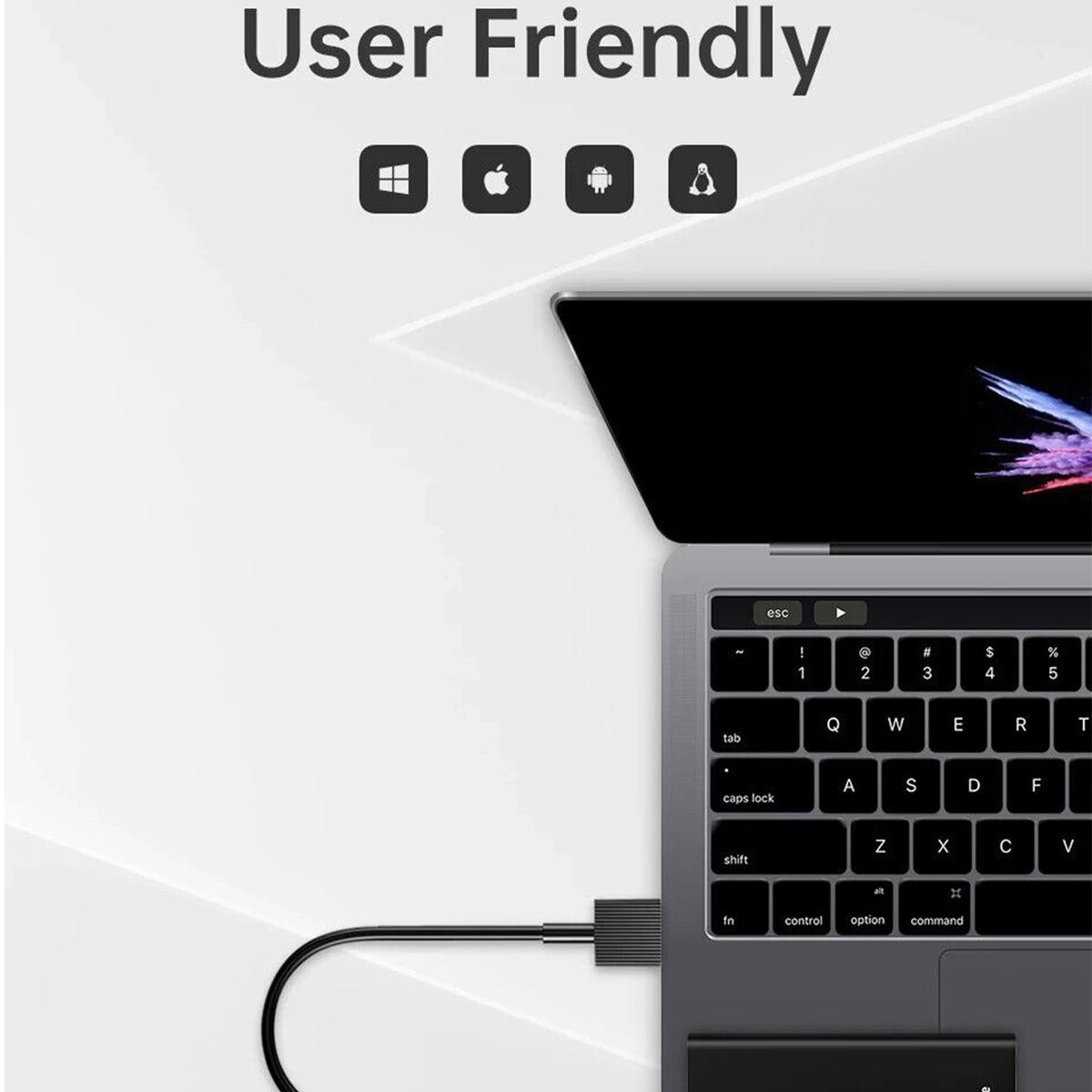 Mini SSD 2TB 5Gbps Portable External USB 3.1 USB-C Wired Windows Linux