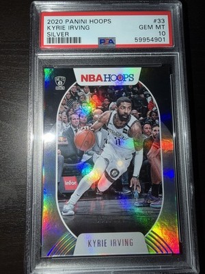 2020-21 Panini Hoops #33 Kyrie Irving Silver #/199 PSA GEM 10