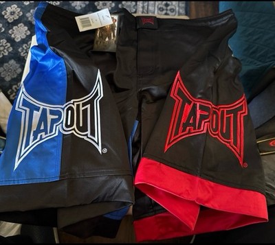 Mens Size 40 Tapout MMA Board Shorts Black/blue/red
