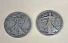 Walking Liberty Half Dollar, 90% Silver USA 50C Lot Of 2