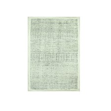 2'x3' Gray Wool Rug Hand Knotted Oxidized & Distressed Grass Design Mat 76778