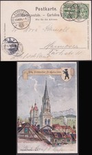 Schweiz Helvetia Sonderstempel Eidg. Schützenfest St. Gallen 1904 Festpostkarte