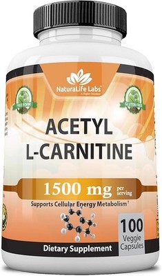 superior labs acetyl l carnitine High Potency Acetyl L-Carnitine Supplements for Food Energy & Memory (100  caps)