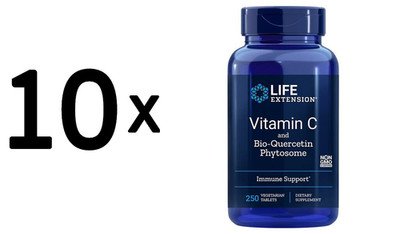 10 x Life Extension Vitamin C and Quercetin Phytosome - 250 (128,00 EUR/kg)
