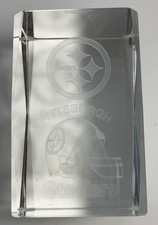 Pittsburgh Steelers 3D Glass Helmet laser Logo Engraved NFL paperweight