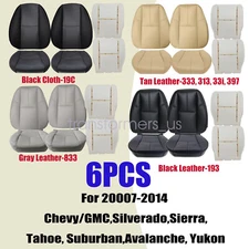 For 2007-2014 Chevy Silverado GMC Sierra 1500 Driver Passenger Seat Cover & Foam