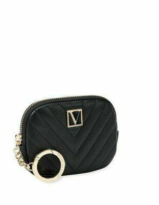 VICTORIA'S SECRET Essential Zip Logo Pouch Iconic Stripe