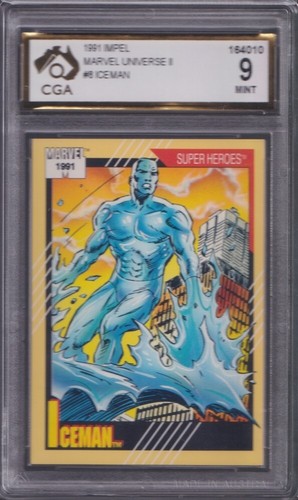 1991 Impel Marvel Universe II #8 Iceman - CGA 9 MINT