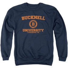 Bucknell University Adult Crewneck Sweatshirt Circle Logo, Navy, S-3XL