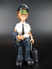 Pilotin Pilot Funny Job Beruf Figur Profession,17 cm,Neu