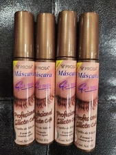 4 PACK PROSA MASCARA 4 IN 1 PROFESSIONAL SILICON COFFEE WATERPROOF MADE MEXICO