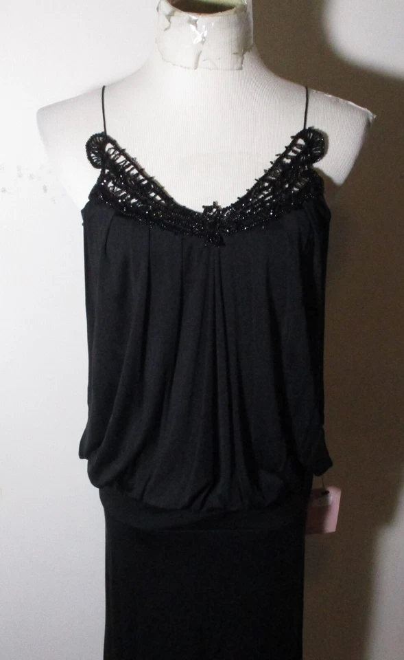 Vestido VIVIENNE TAM Negro 100% Seda Correa Espagueti Talla M Nuevo con Etiquetas $405.00 Foto 2 de 4