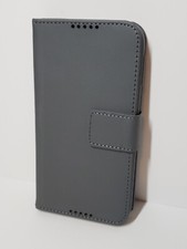 Gray Folio Wallet Case for Alcatel Onetouch IDOL 3 with Card Storage  Kickstand