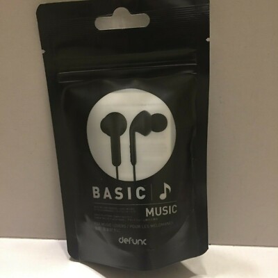New Defunc Basic Earbuds - Black for Music Lovers