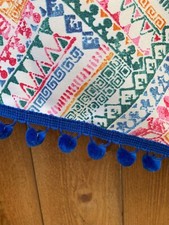 Bohemian Moroccan Valance 3 Qty Chevron Boho Zigzag Gypsy 48 Length Multi Color