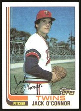 1982 Topps Jack O'Connor  Rookie  #353 Minnesota Twins