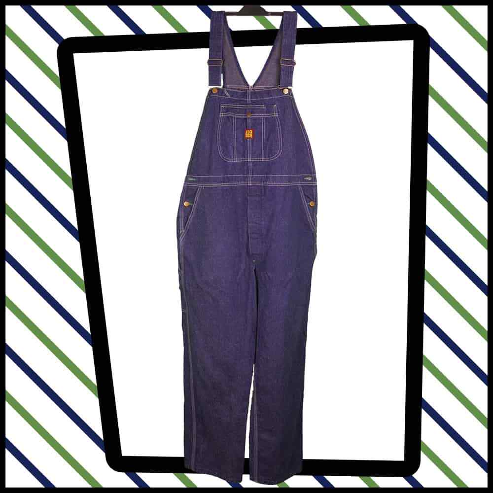 80s-90'S Big Ben denim overalls, made in USA, men's size W37 (approx.), vintage. cotton blue type Vintage Second Hand