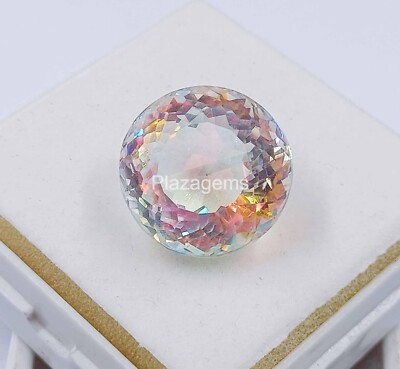Lab Grown Certified 65 Ct Multi-Color Mystic Topaz Round Cut Loose Gemstone 4JKH