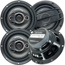 4x Audiobank  800 Watts 6.5" 4-Way Car Audio Stereo Coaxial Competition Speakers
