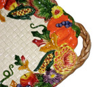 1995 Vegetable Harvest Pattern Platter By Fitz and Floyd  19 3/4 x 13 1/2 — photo 3