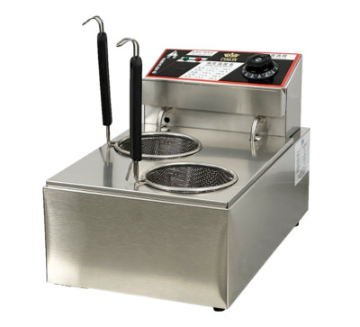NEW 2 Hole Basket Electric Noodle Pasta Ramen Cooker Stainless Steel 220V NSF