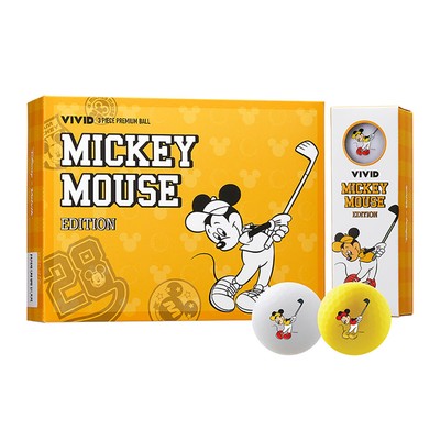 NEW Volvik Golf Vivid Disney Mickey Mouse Edition Golf Balls - 1 Dozen