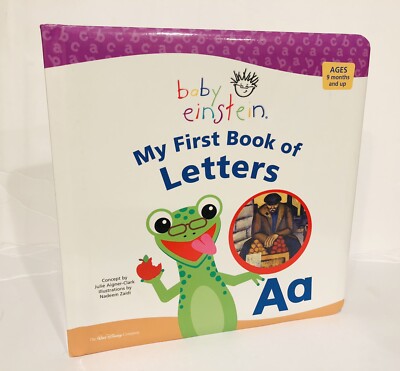 Baby Einstein My First Book of Letters Board Book Large Lap Book New 