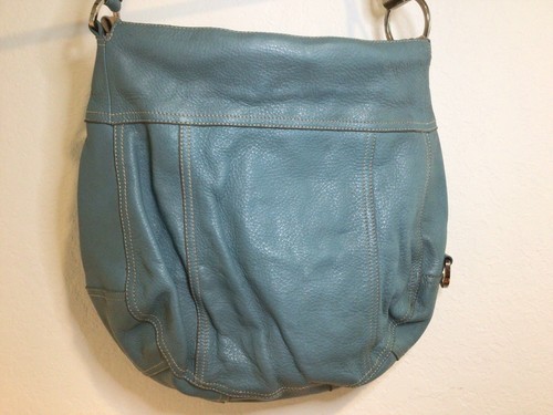 PRADA Blue Vitello Daino One Shoulder Tote Bag Large Hobo - Picture 2 of 16