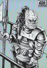 2022 Galaxy Star Wars Weequay #BV-94    Base B&W Sketch Variations