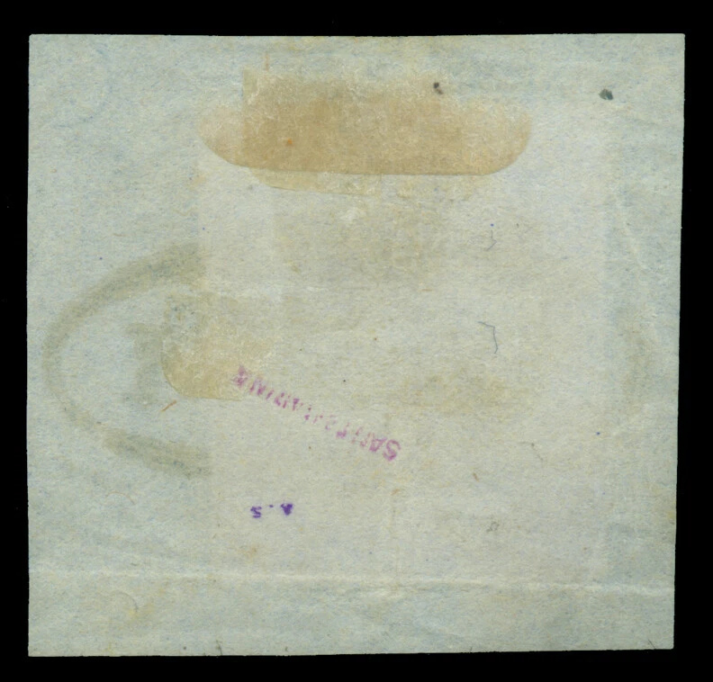 ARGENTINA 1863 Escuditos 5c rose Sc # 7C used VF "FRANCA" (San Luis) on piece - Image 2 of 2