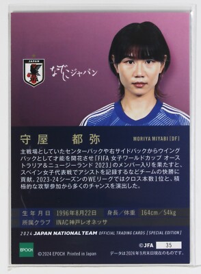 MIYABI MORIYA - 2024 Women's Professional Soccer Trading Card | eBay