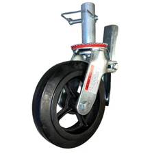Scaffold Caster 8" x 2" Wheels w/ Locking Brakes 1-1/4" Stem with Pin