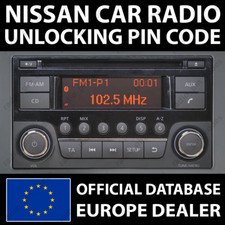 NISSAN RADIO PIN CODE DAEWOO CD PLAYER JUKE MICRA NAVARA NOTE QASHQAI X-TRAIL
