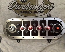 Bomber style flush mount switch panel with igntion switch, usb, 4 LED, hotrod 