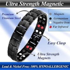 NEW Men Women Titanium Steel Magnetic Health Bracelet Balance Energy