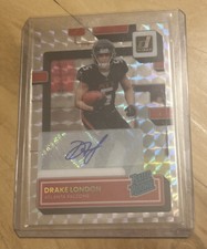 2022 Clearly Donruss Mosaic Holo Drake London Rated Rookie Auto RC #57 Falcons