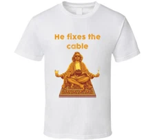 The Big Lebowski The Dude On The Rug He Fixes The Cable Quote T Shirt