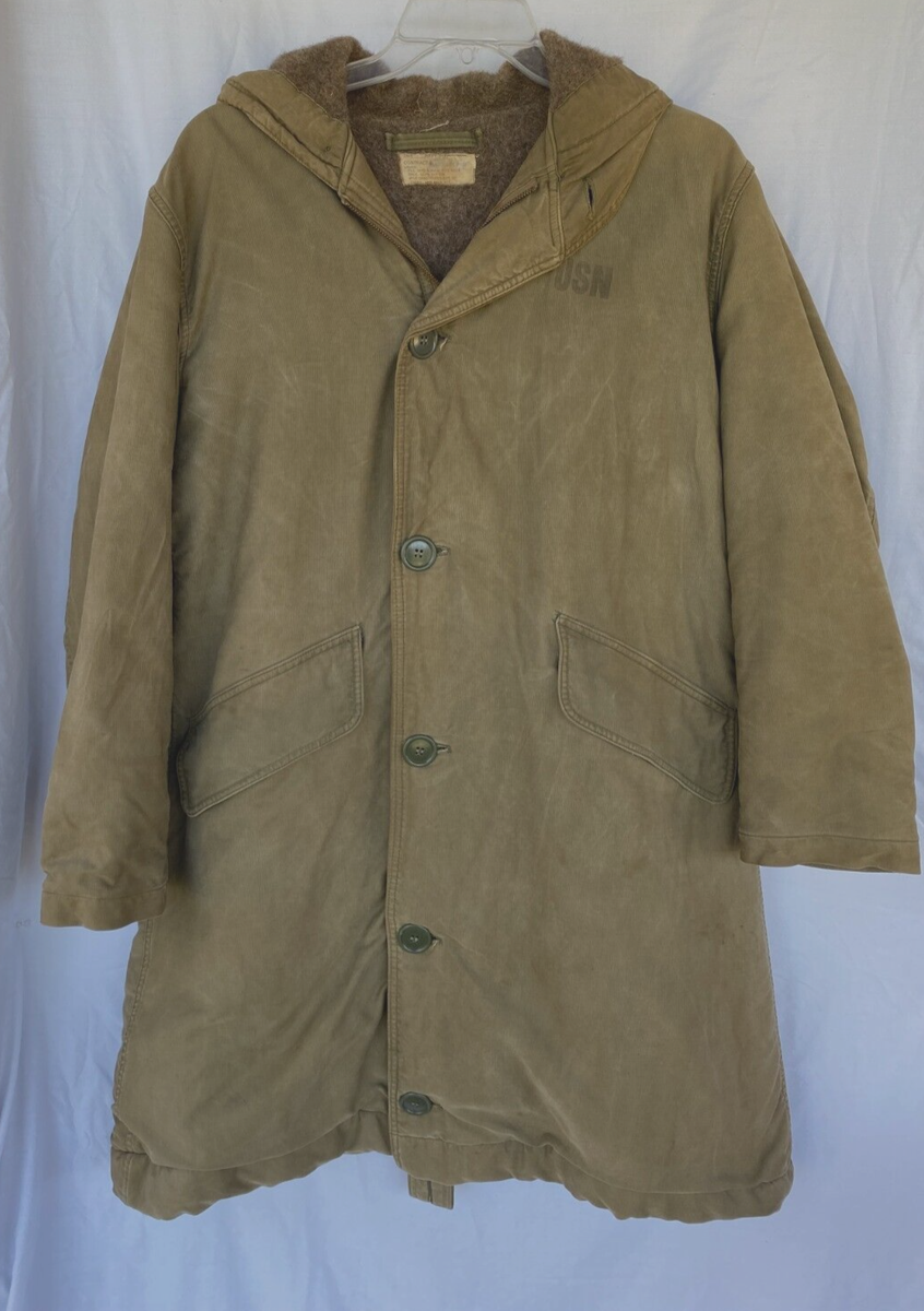 VTG POST WW2 LATE 40s..US NAVY..MILITARY DECK JACKET..ALPACA VTG POST WW2 LATE 40s..US NAVY..MILITARY DECK JACKET..ALPACA
