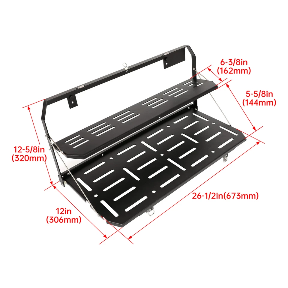 Mesa puerta trasera camping plegable estante de carga para Jeep Wrangler JL 2/4 puertas 18-24 Foto 2 de 4