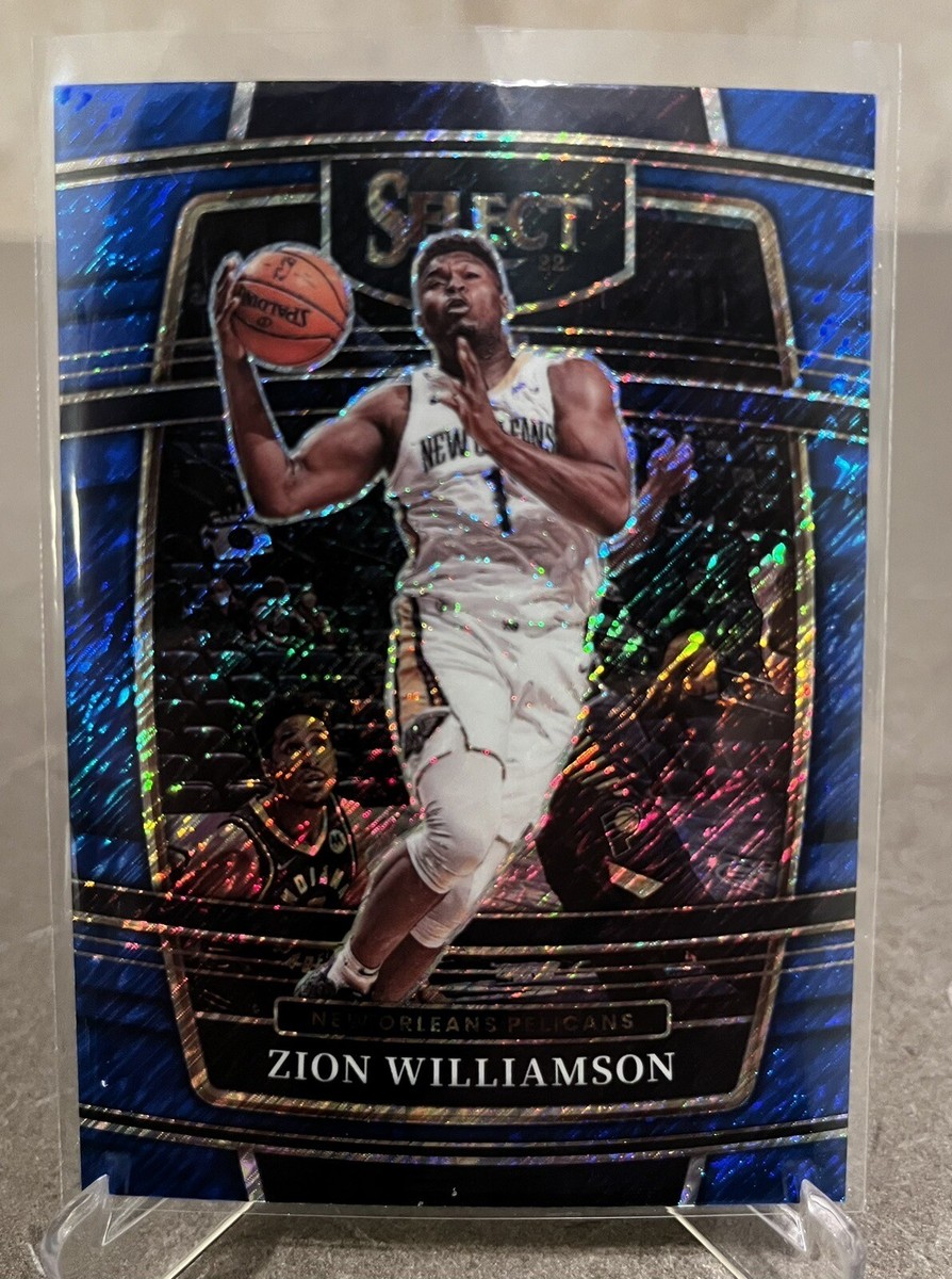 2021-22 Panini Select Zion Williamson Blue Shimmer Prizm Parallel